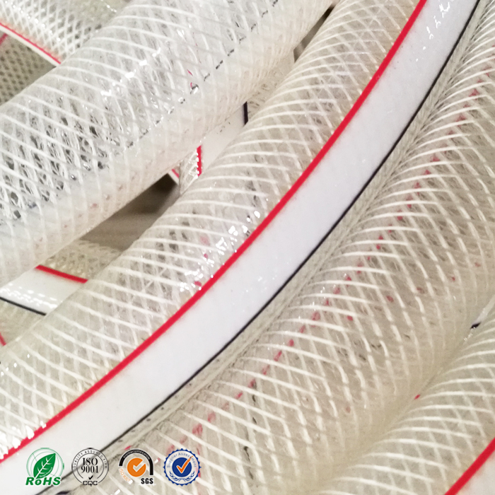 pvc reinforced hose white